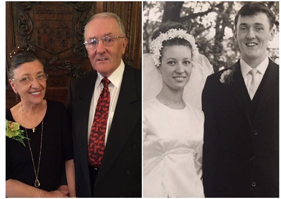 miriam and jeff davies celebrating their golden wedding and supporting  meningitisnow! 3 9 1966 - 39 2016