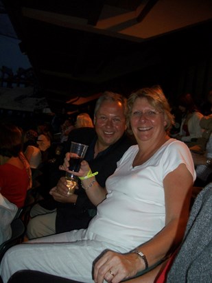 Carrie & Paul grooving at the Rolling Stones! One of many happy days & happy memories!