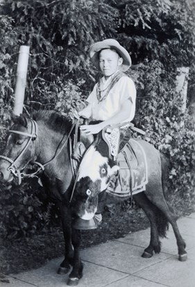 Dick on pony as youngter