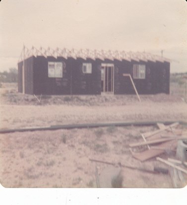 Cottonwood House progress mid-May, 1977.