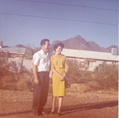 Dick & Leone in Phx at home on Royal Palm Road early 1960s