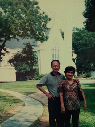 Mama and Papa during one of their trips to Singapore