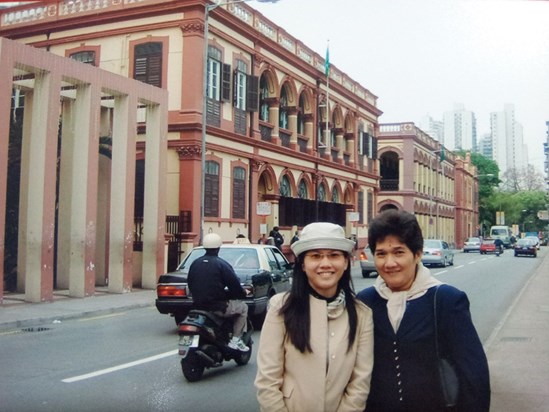 Mama and sis Geraldine, taken in Macau.