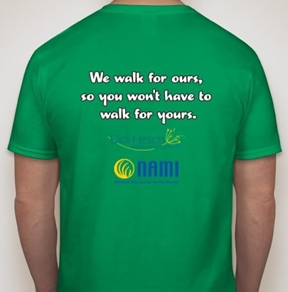 The back of the shirts I designed for the walk.