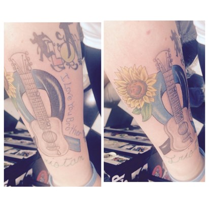 Loss of s sibling ribbon, a sunflower because it's bright and cheerful like you, I love you brother.