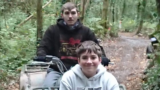 A great day seeing Michael have fun with his brother quad biking