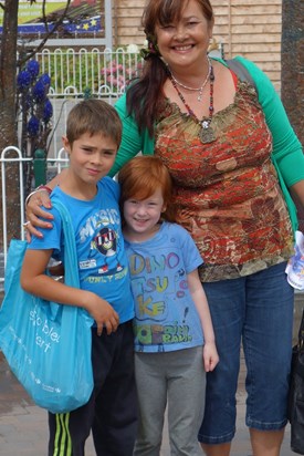 Monic, her grandson, & my daughter Lilyana in Gosport 2014 