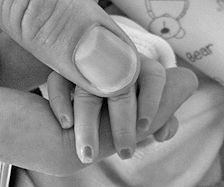 Mummy and Alfie's hand 
