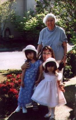 Easter2004- Mom "Nammy"- her daughter, Tammy and her grandchildren, Allyson and Jenna