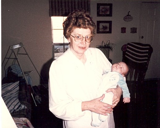 Eric with his Grandma Brown