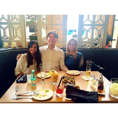 Nico, Lillian and Vicky. Family lunch.