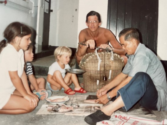 Fascinated by the fishmonger who used to call at our house in Hong Kong