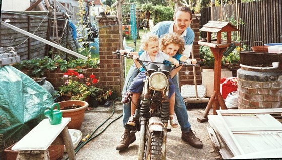 Ian, Zara and Tabitha on Ian’s motorbike