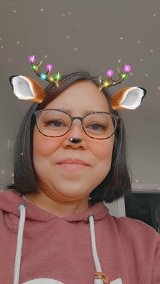 Yu Yuh as a Christmas reindeer 