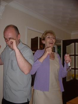 Mum & Geoff dancing at Aaron's Christening