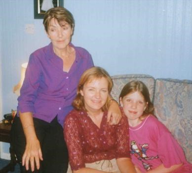Mum with me and Megs