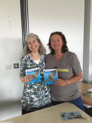 Anneliese and Mandy West, photographer, at the Flying High! launch 10 June 2017