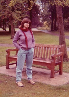 Anneliese in her second year at Cambridge, 1984