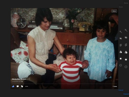  Jennifer at Richards christening and wendy in 1982