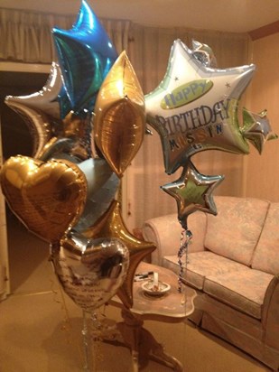 Ballons that were sent into the Heavens in the loving memory of dad for His 54th Birthday..