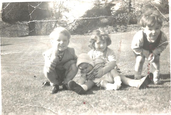 Bonny kids at Windermere Abbey before beagling for a good family walk and talk