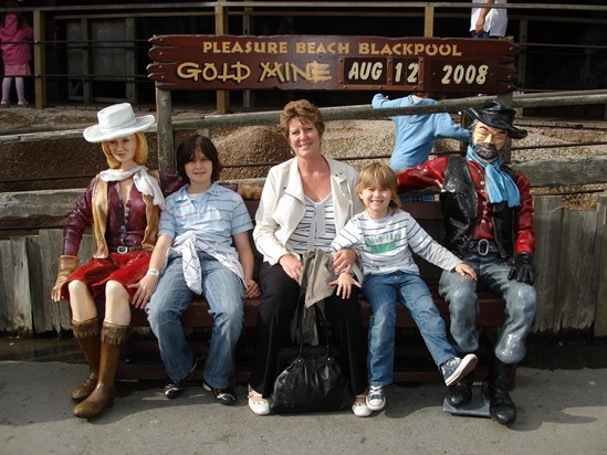 Mum with Jacob & Joel - Blackpool