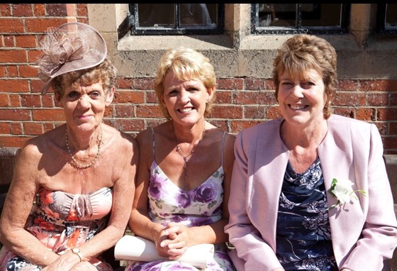 Celia, Erica & Mum at Helen's wedding