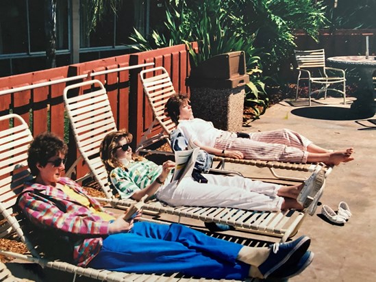 Sunbathing 80's style! Florida 1987