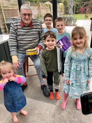 Bob with his Grandchildren