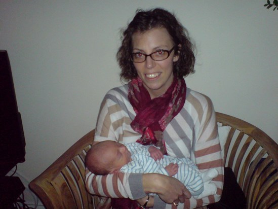 Auntie Lettie and Ethan 1 day old Jan 2011