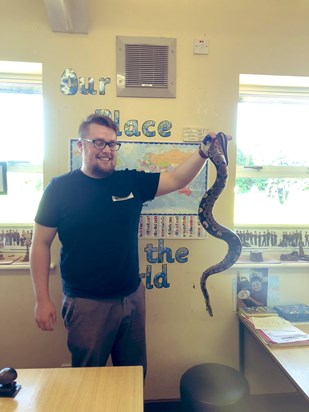Snake handling at the school