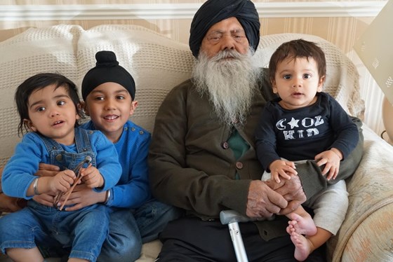 Baba and his great grandsons