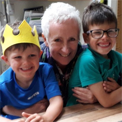 Sue and the boys June 2018