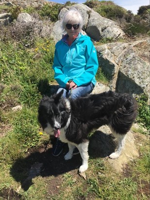 Sue and Pip in June 2019