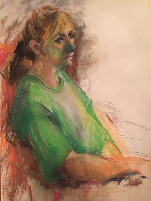 Pastel Potrait of Sue by Sue Jamieson.