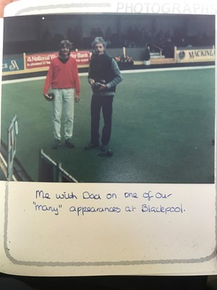 Dad and I at the Waterloo Blackpool Nat West finals 1985