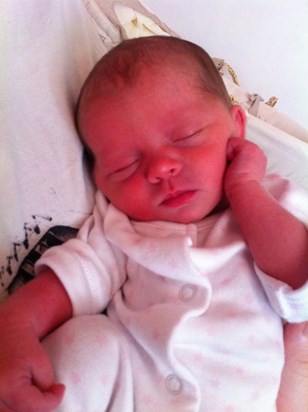 The newest edition to the mcalpine family ur great granddaughter Millie xx