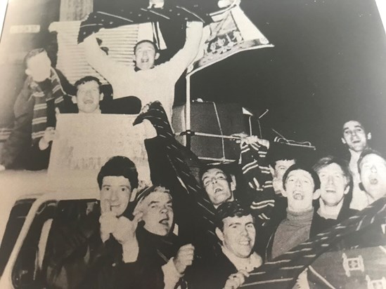 On the way to Lisbon for European Cup final against Inter Milan in May 1967