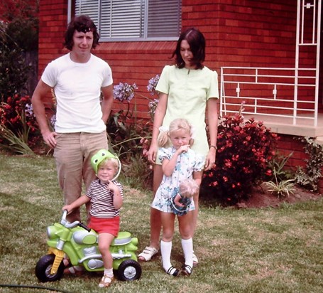Gerry and Ealey with Rachelle and Matthew, 1972 Sydney 