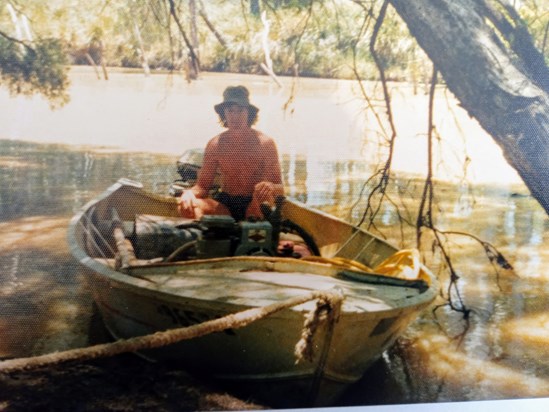 Gerry, at work on the Dawson River, Theodore, Qld. 1973