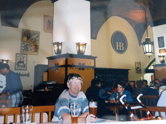 Gerry in the Hof Brauhaus, Munich approximately 1994
