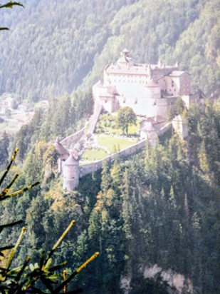 In 1994, we had an amazing walk up to the castle, then down, across the river and up the majestic mountains looking down. We walked all day along the ridge above and it was a  wonderful walk that we always remembered.  
