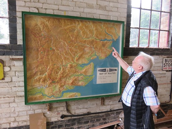 Stephen looking at map