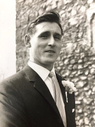 On his wedding day in 1963