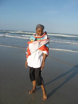 Aunt Bev at the beach on 09.03.2011. Cannot remember the beach she took us too. :-)