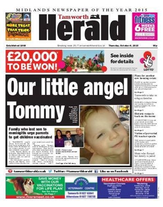 Tamworth Herald front page