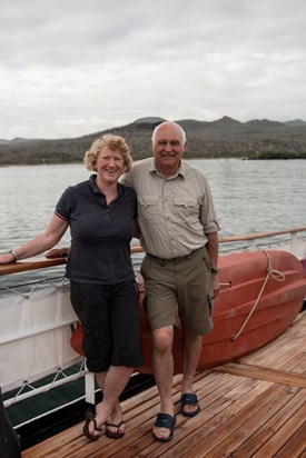 Rona and Tony in the Galapagos