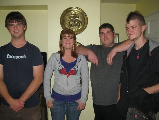 Bekah with brothers and cousin