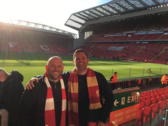 Dean and Chris at Anfield