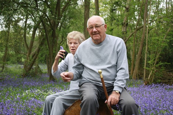Bob & Anne in Old Nun Wood, April 2011.